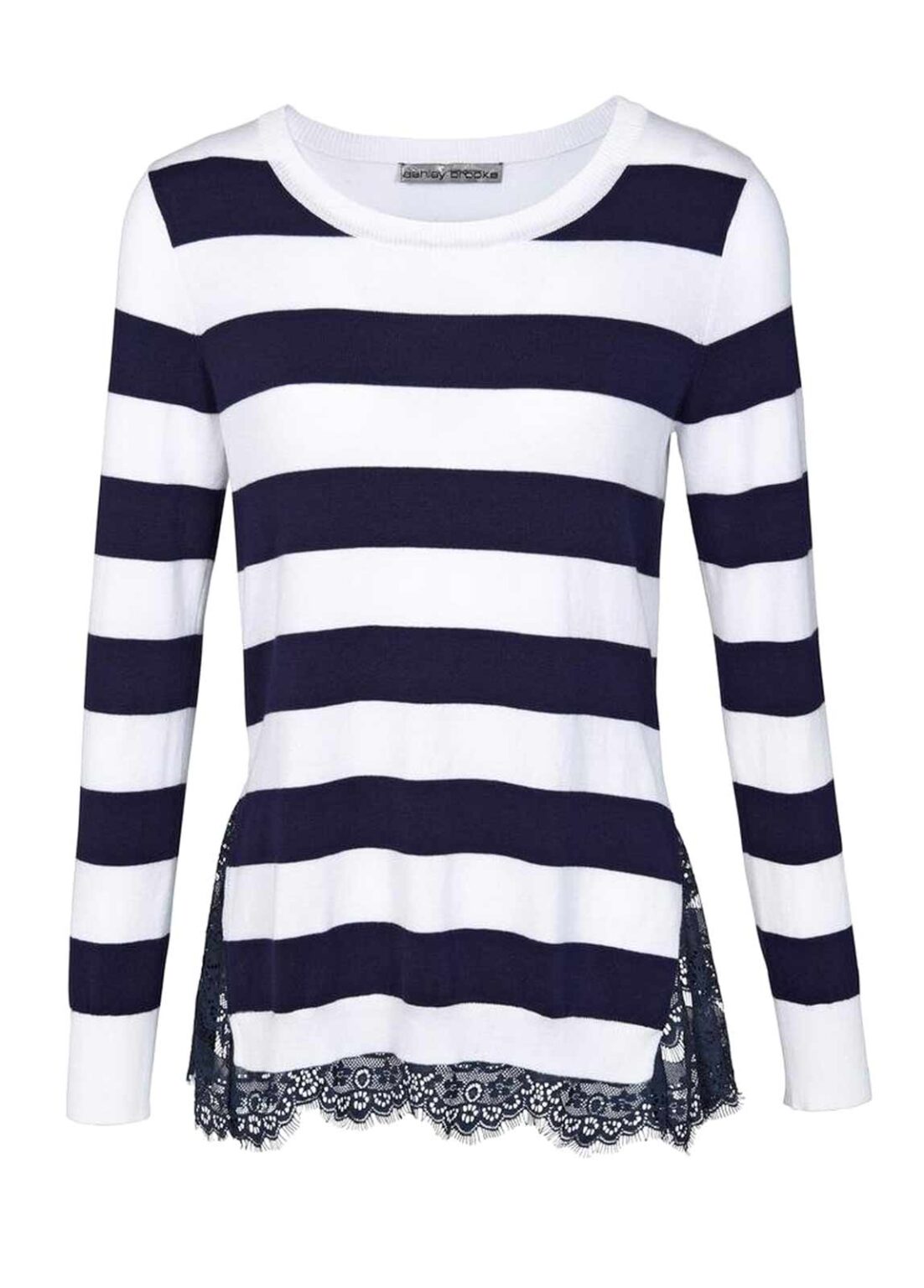 pullover damen blau weiß gestreift