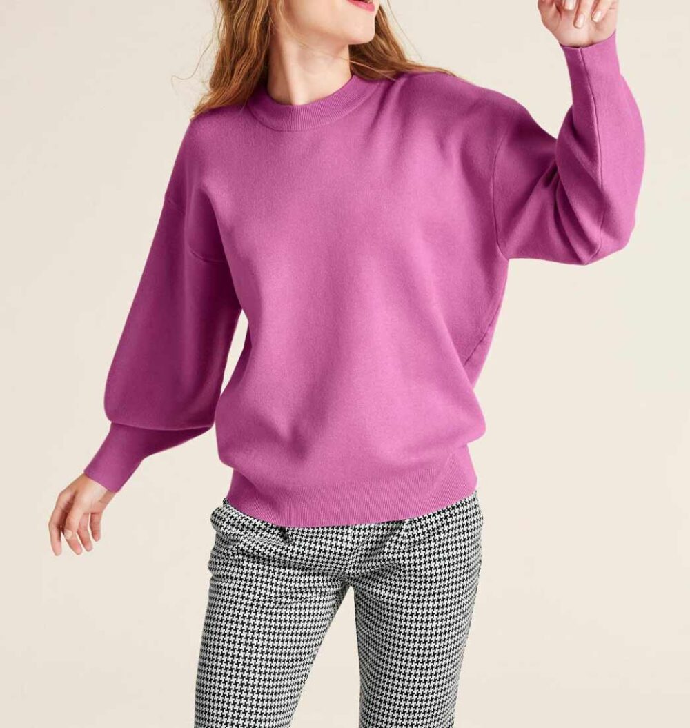 447.150a ASHLEY BROOKE Damen Designer-Oversized-Pullover Pink