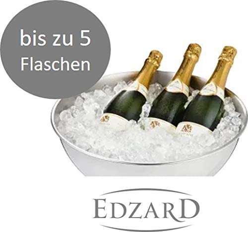 7746 Champagnerkühler Cara, Edelstahl hochglanzpoliert, gehämmert, Durchmesser 40 cm, Höhe 21 cm
