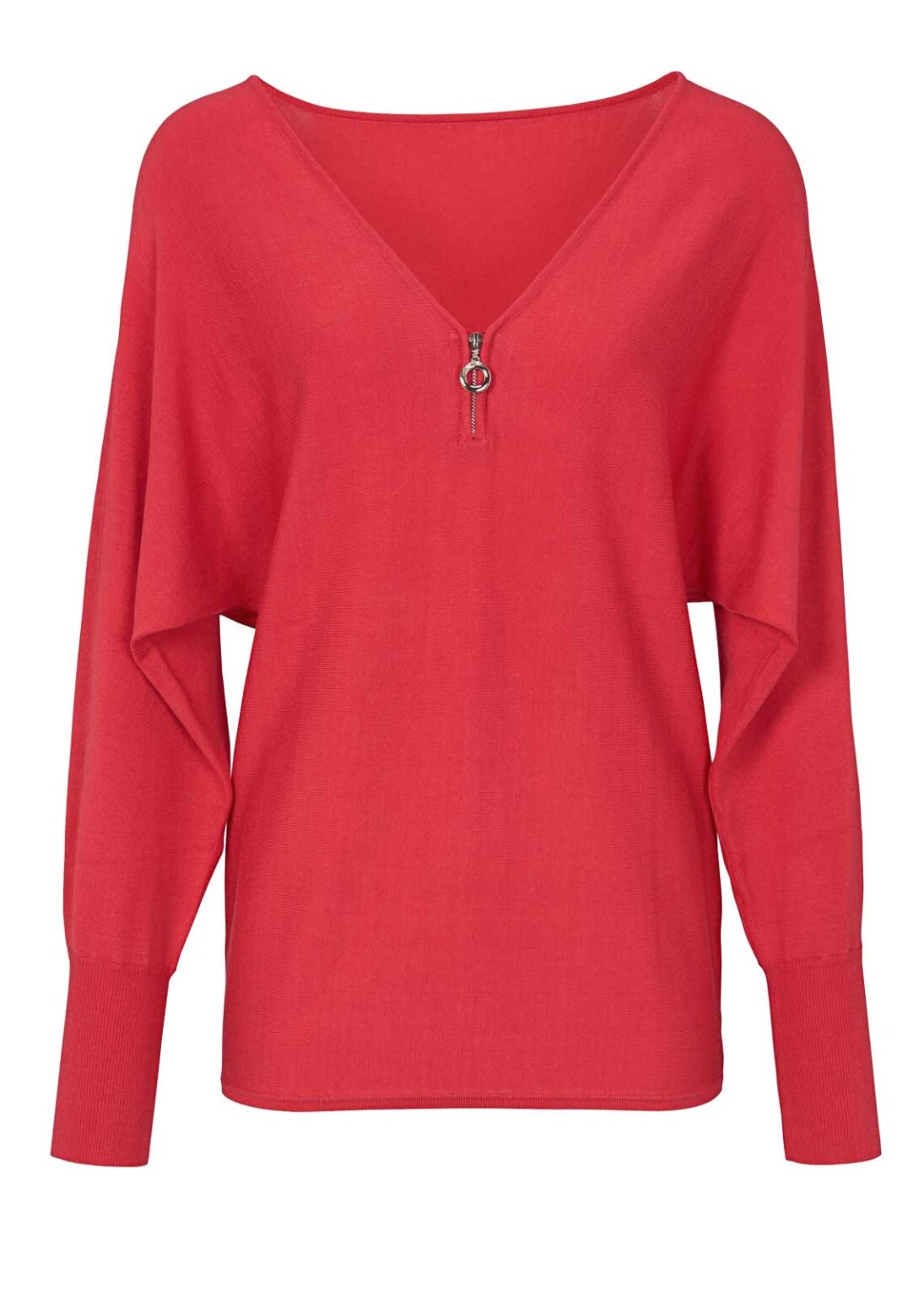 ASHLEY BROOKE Damen Designer-Rückendekolletépullover Türkis Baumwolle