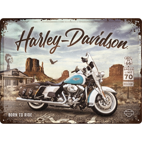 Harley-Davidson - Route 66 Road King Classic Blechschild 30 x 40 cm