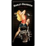 Harley-Davidson Biker Babe Blechschild 25 x 50 cm