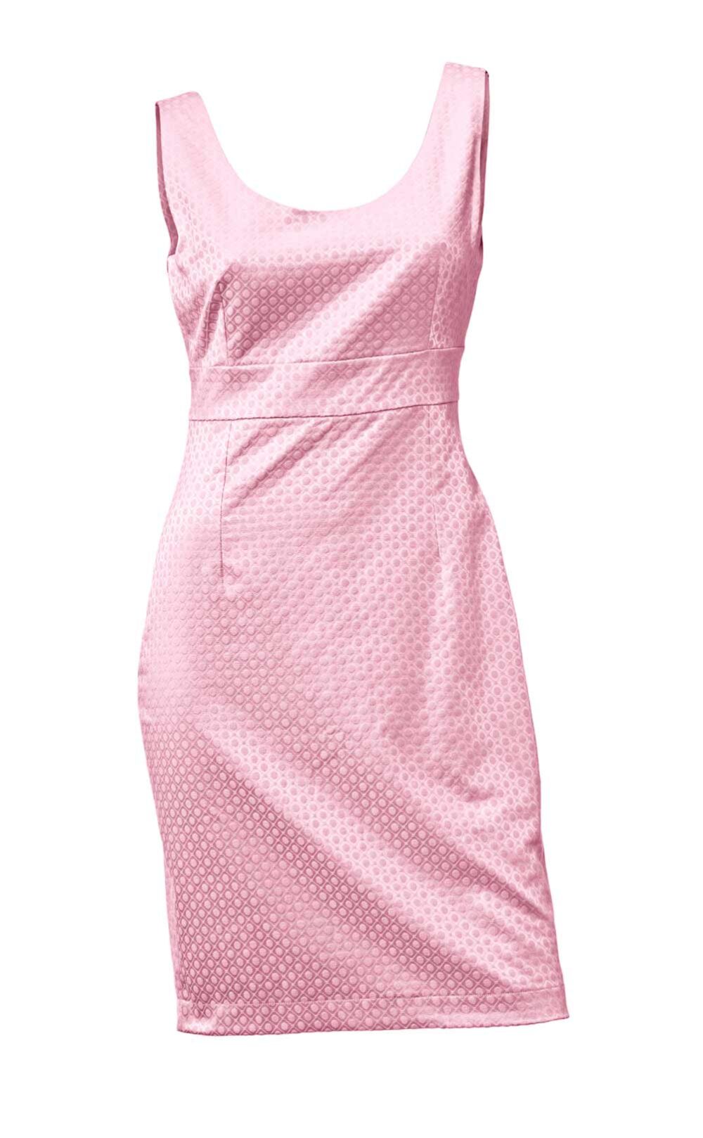 kurzes kleid für besondere anlässe Jacquard-Etuikleid, rosé von Ashley Brooke event Grösse 52 007.100 Missforty
