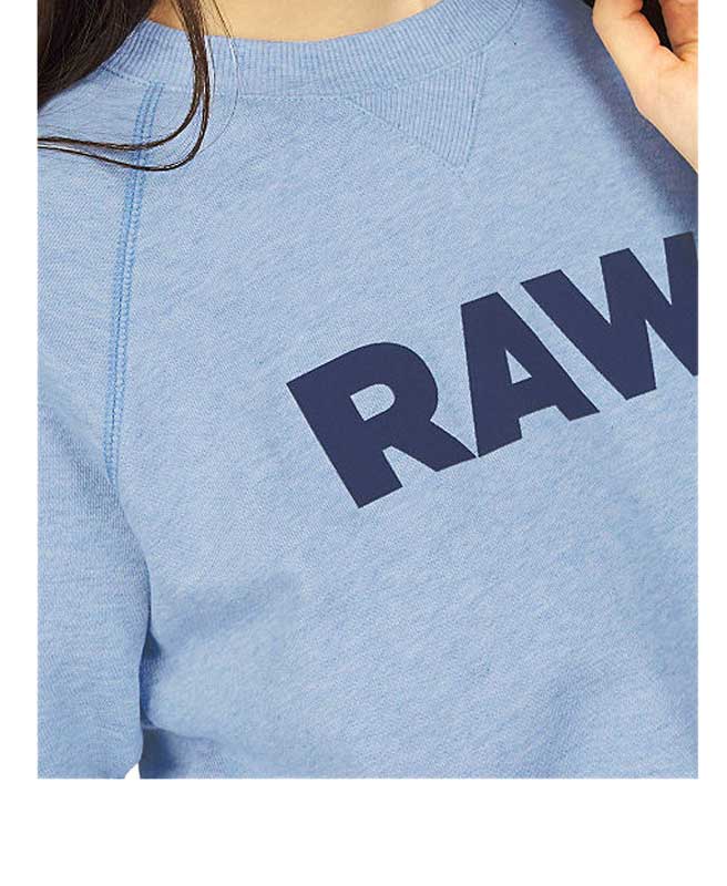 t shirts ohne ärmel G-STAR RAW Damen-Sweatshirt Blau-Melange 342.565 Missforty