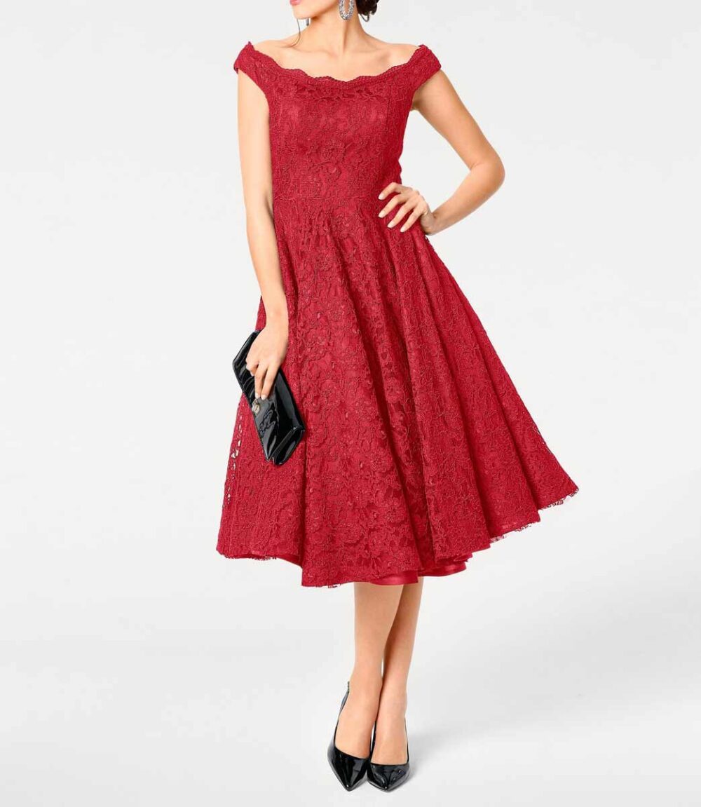 kurzes kleid für besondere anlässe Heine Cocktailkleid mit Petticoat rot 406.024 Missforty