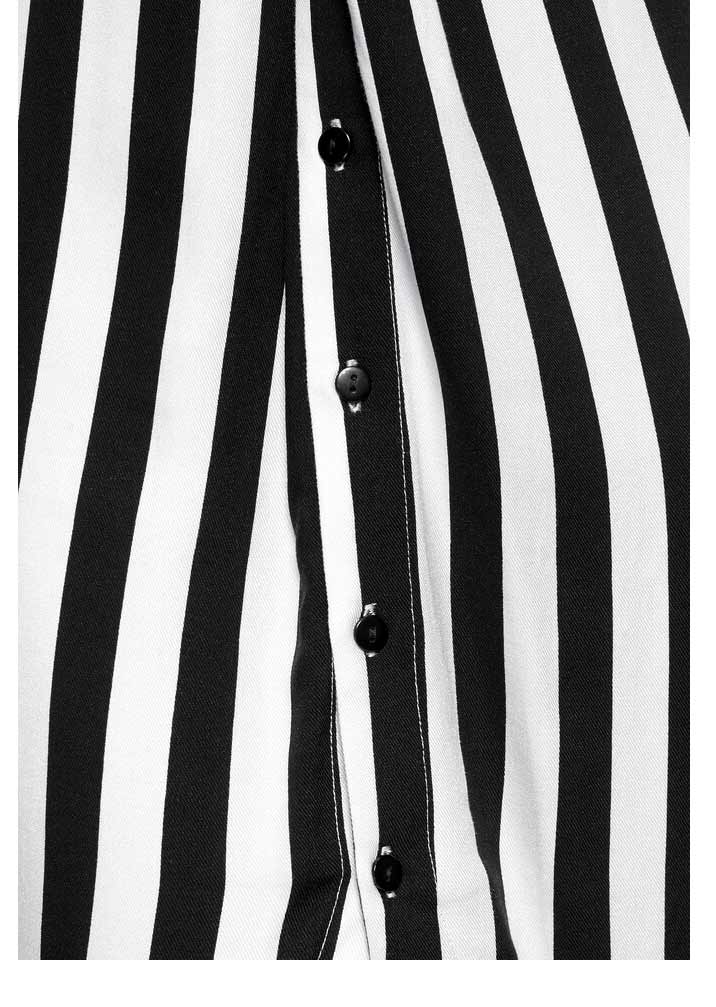 wadenlange kleider für besondere anlässe LAURA SCOTT Damen-Streifenkleid Schwarz-Weiß 813.321 missforty