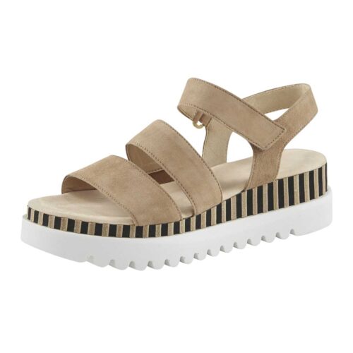 303.613 Veloursleder-Sandalette, beige von GABOR Grösse 7,5