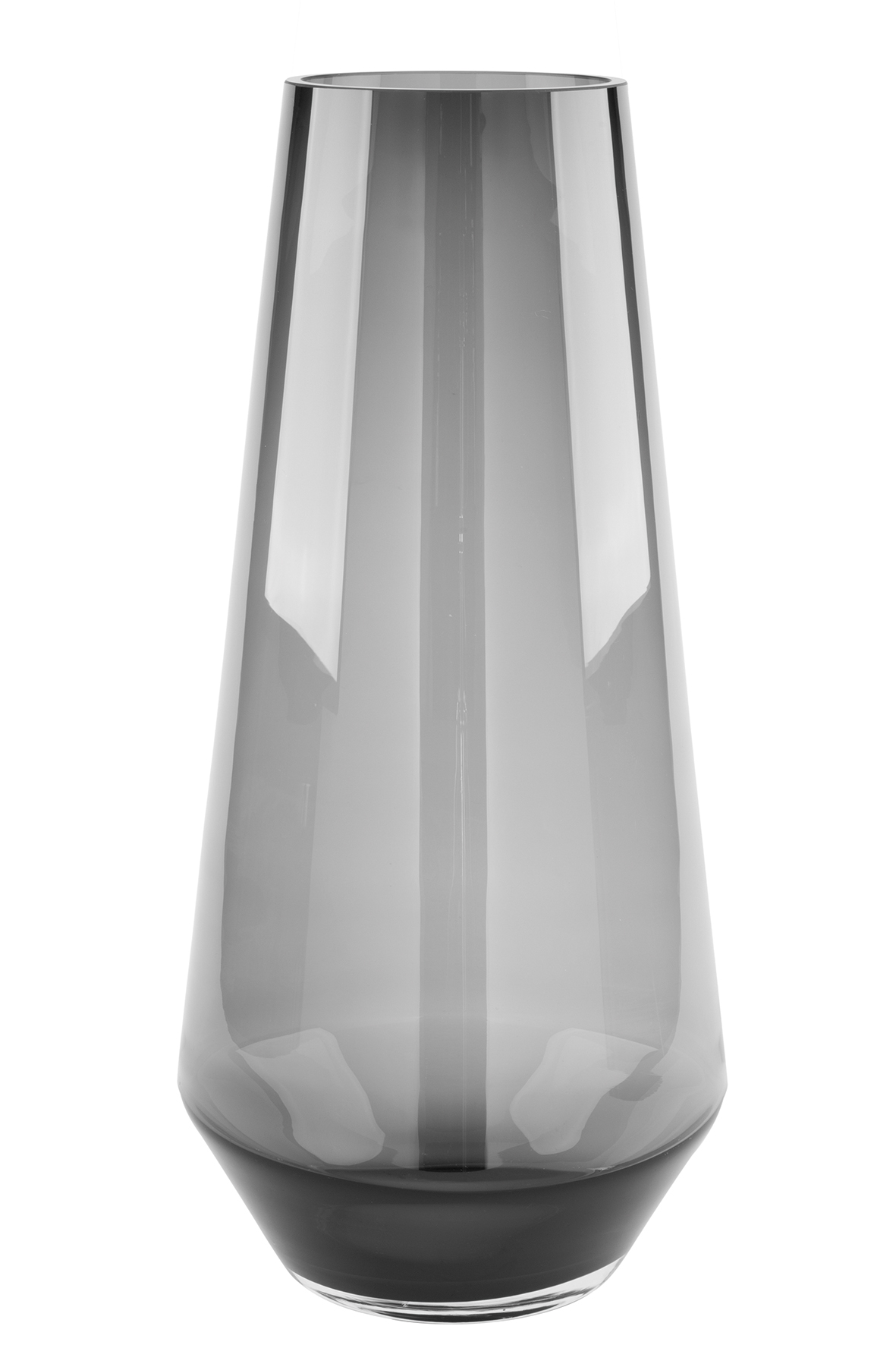 Vase Glas Grau Blumenvase Dekovase Tischvase LINEA von Fink Living 36 cm