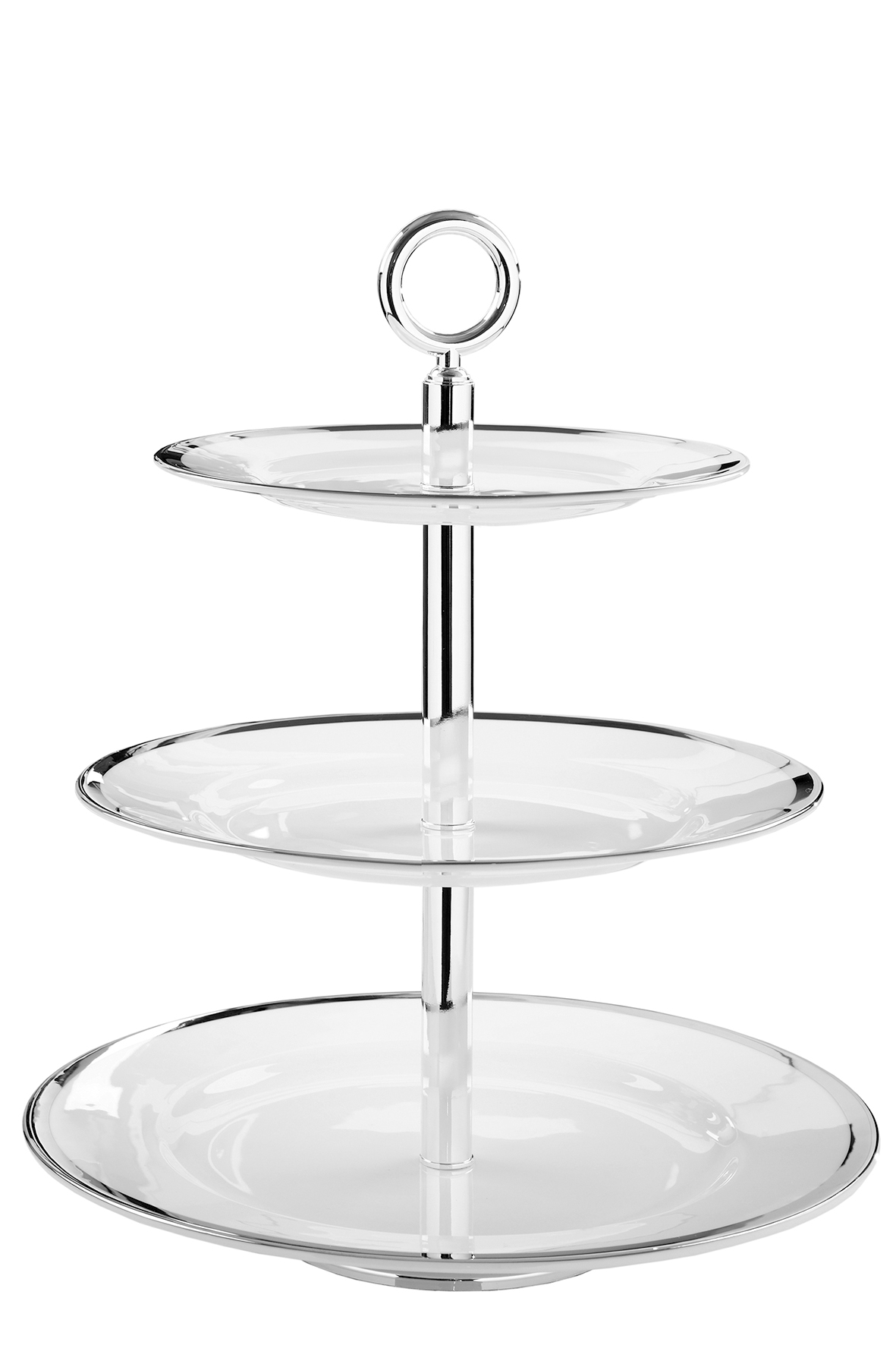 Etagere 3er runde Teller Etagere PLATINUM