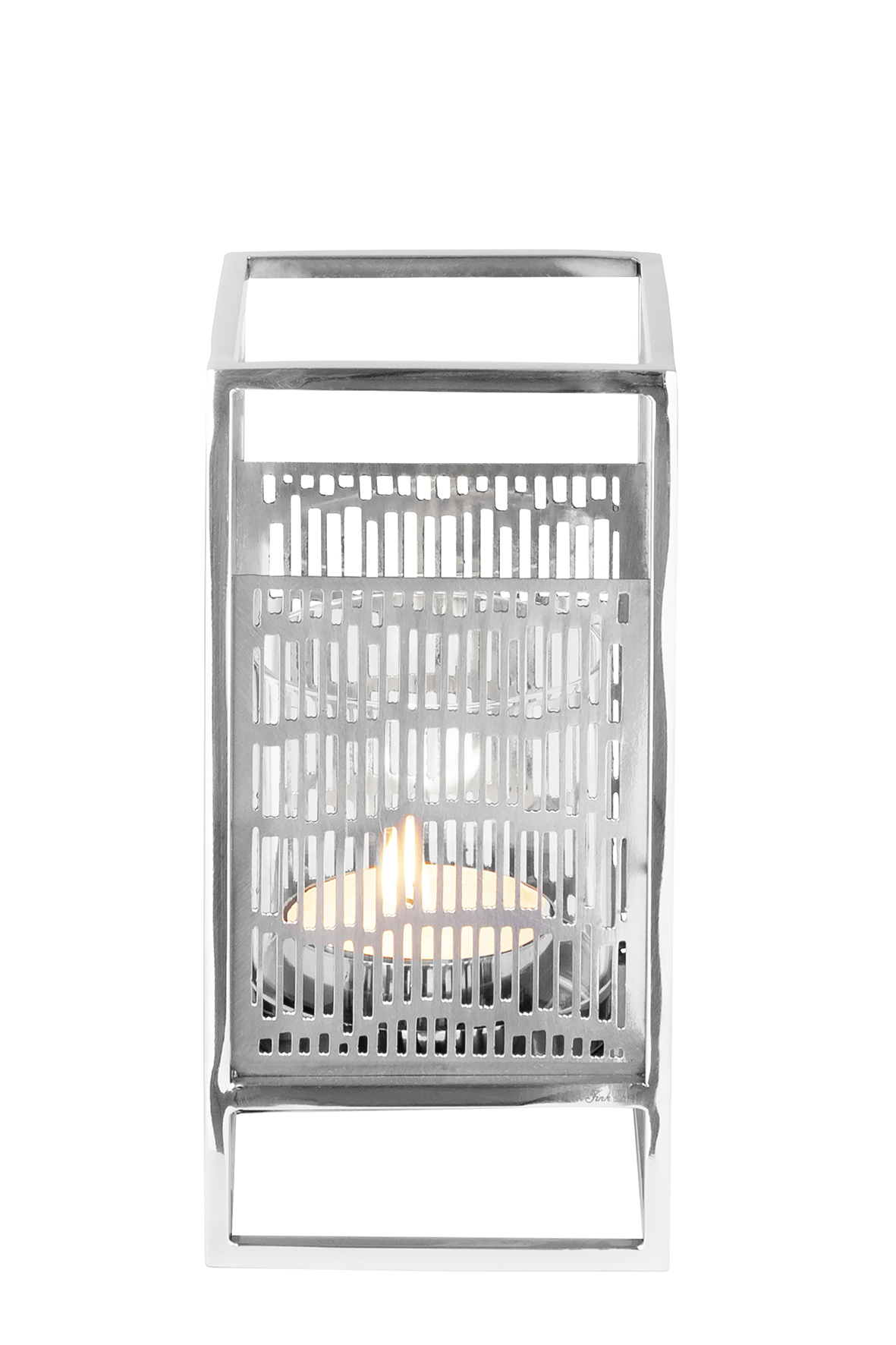 Windlicht Glas Kerzenhalter Kerzenständer outdoor NICOSA silber Höhe 17 cm
