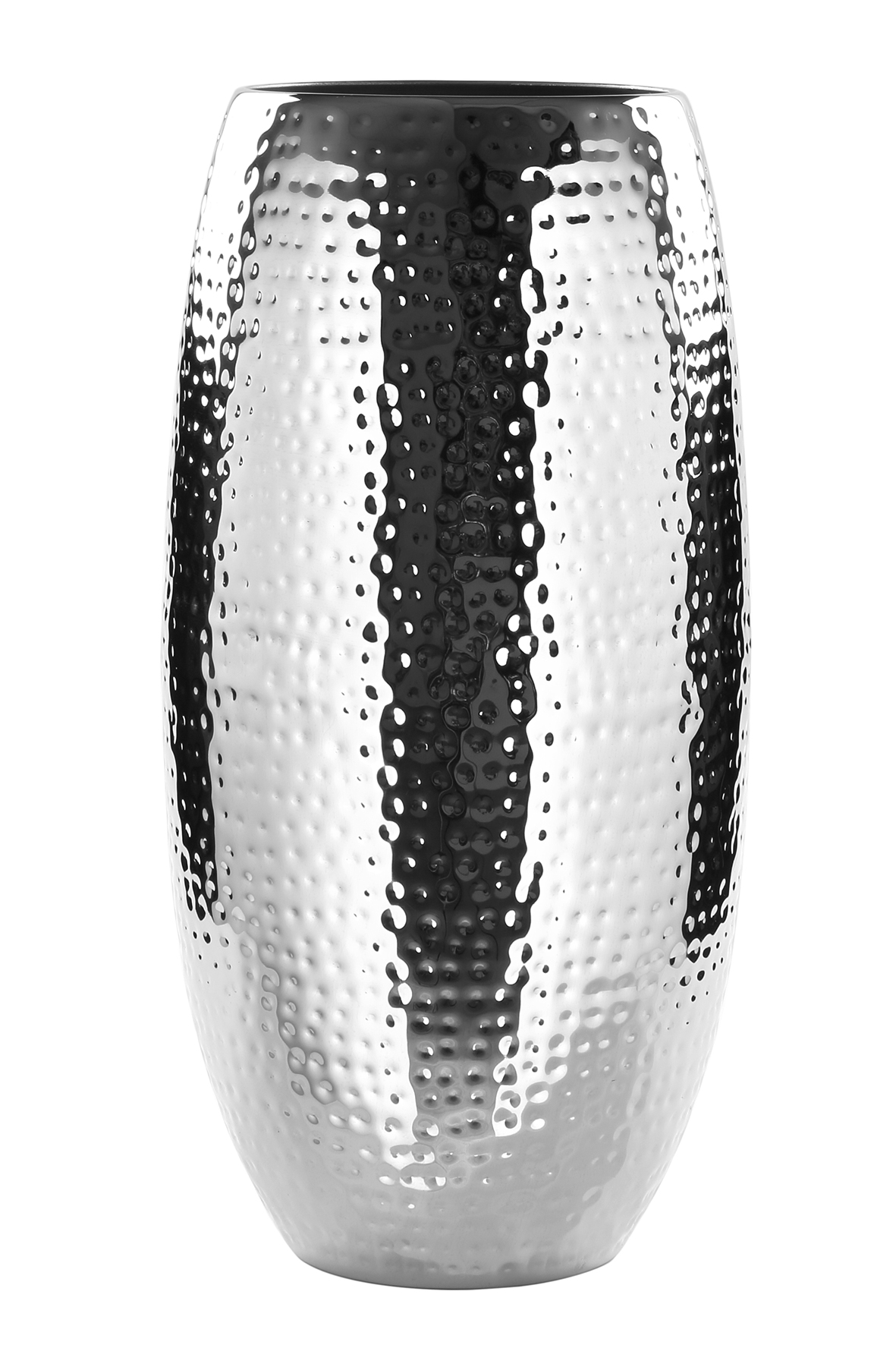 Fink Vase Blumenvase Dekovase silber gehämmert  AFRICA Höhe 40 cm gehämmert