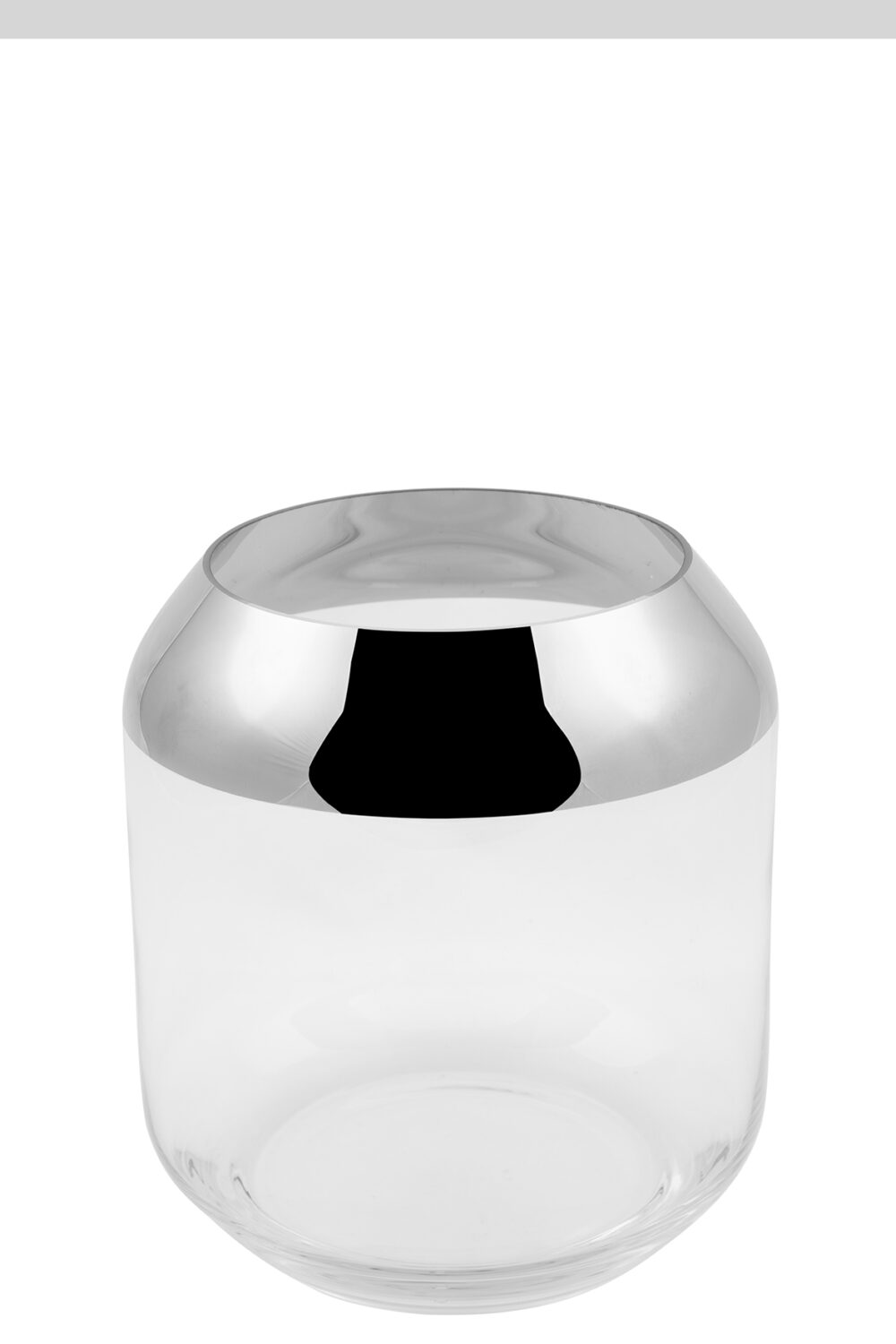 000000012465 Teelichthalter Glas silber Windlicht Teelicht Vase SMILLA von Fink