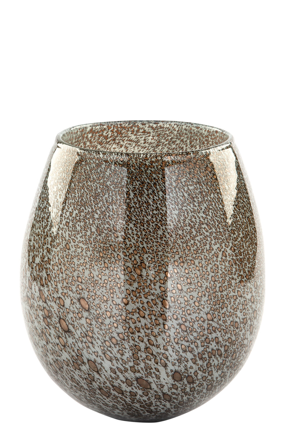 000000012666 Glasvase Windlicht Vase grau glänzend SILVA von Fink Living