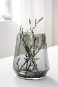 000000012729 Vase Glas Grau Blumenvase Dekovase Tischvase LINEA von Fink Living
