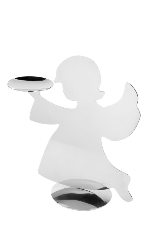 000000012670 Kerzenhalter Engel Figur Silber Teelicht Teelichthalter Weihnachten Holyworker