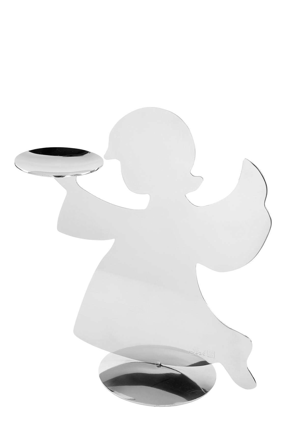 000000012670 Kerzenhalter Engel Figur Silber Teelicht Teelichthalter Weihnachten Holyworker
