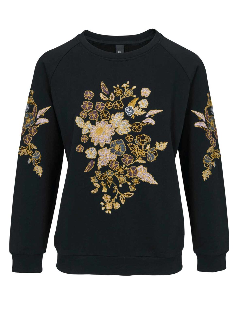 sweatshirts auf rechnung HEINE Damen Designer-Sweatshirt m. Stickerei Schwarz-Bunt 598.420 MISSFORTY