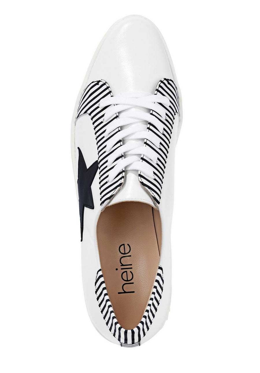 bequeme Schuhe HEINE Leder-Sneaker, weiß 005.802 Missforty.