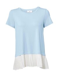 006.790 RICK CARDONA Damen Designer-2-in-1-Shirt Hellblau-Weiß