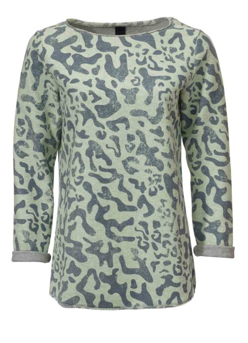 sweatshirts auf rechnung HEINE Damen Designer-Wende-Sweatshirt Hellgrün-Grau 008.113 MISSFORTY