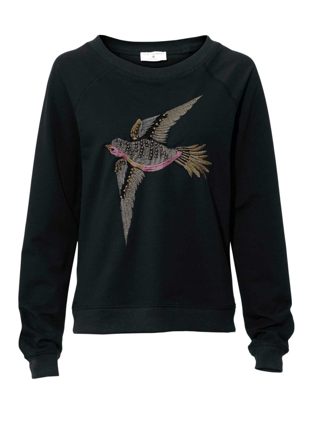 sweatshirts auf rechnung RICK CARDONA Damen Designer-Sweatshirt m. Perlen Schwarz 042.021 MISSFORTY