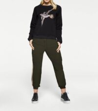 sweatshirts auf rechnung RICK CARDONA Damen Designer-Sweatshirt m. Perlen Schwarz 042.021 MISSFORTY