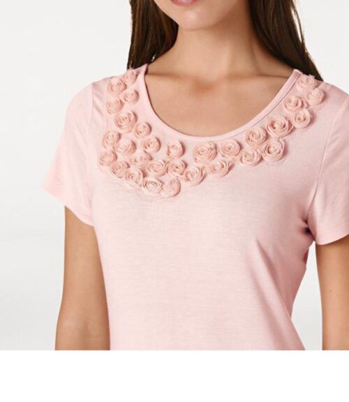 074.466 LINEA TESINI Damen Designer-Shirt Rosé