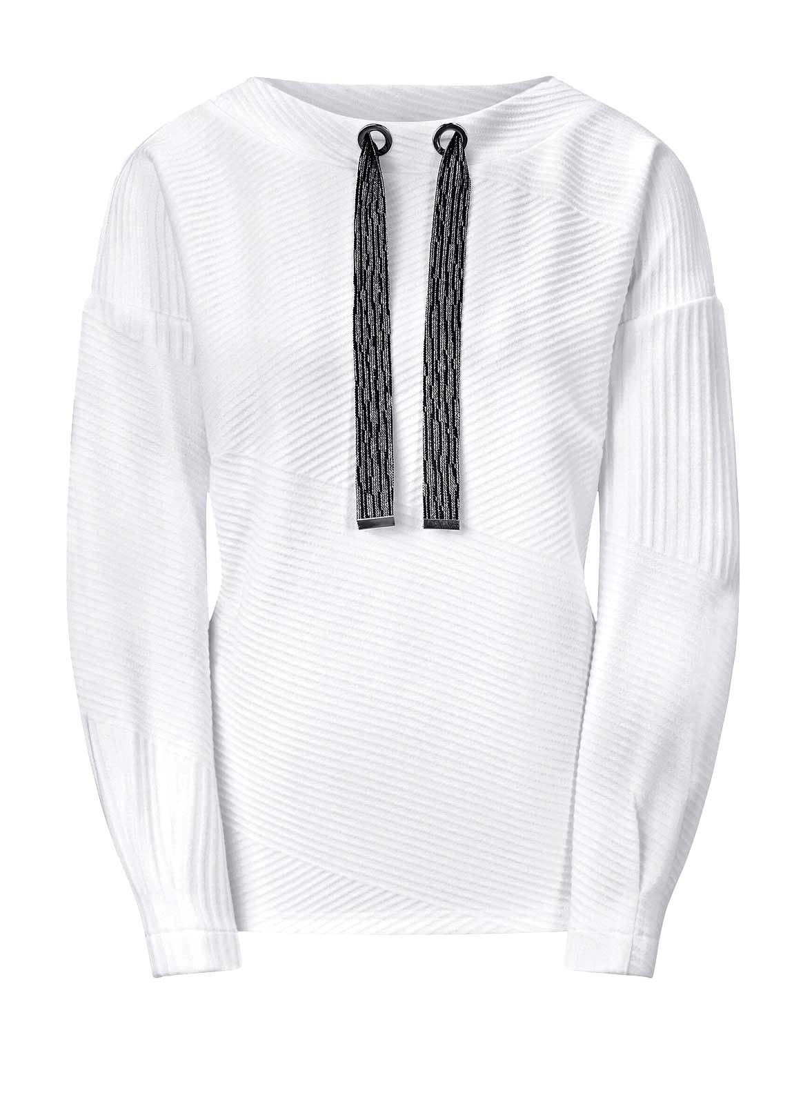 sweatshirts auf rechnung Kuschel-Sweatshirt, weiß von Création L Grösse 44 108.403 MISSFORTY