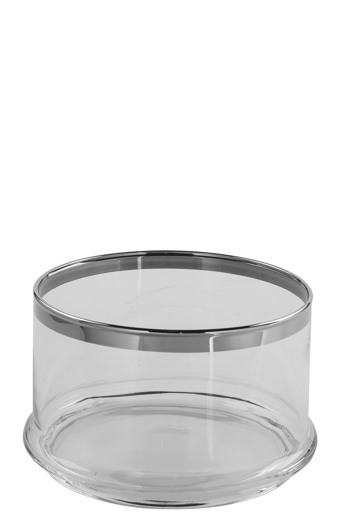 111025 Fink Platinum Schale Glas mit Platinumrand klar
