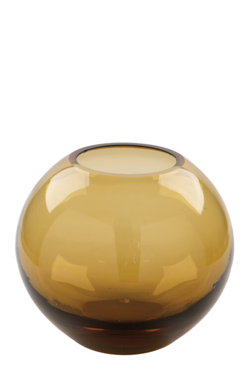 115169 Vase rund Kugelvase Glas Glasvase amber MOON von Fink Living