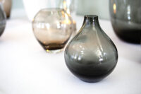 115224 Vase Glas Grau Blumenvase Dekovase Tischvase ELIKA von Fink Living