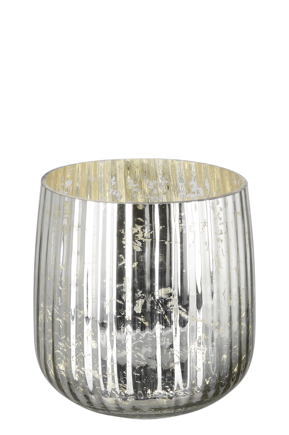 Fink Mary/Windlicht,Glas,antik Silber/D.12,5,H.12