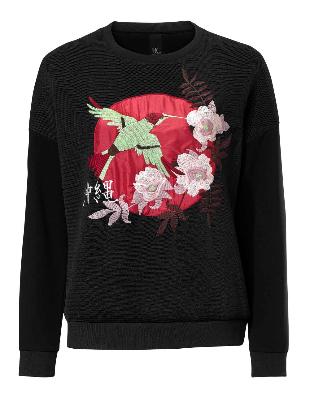 sweatshirts auf rechnung HEINE Damen Designer-Sweatshirt mit Stickerei Schwarz 116.903 MISSFORTY
