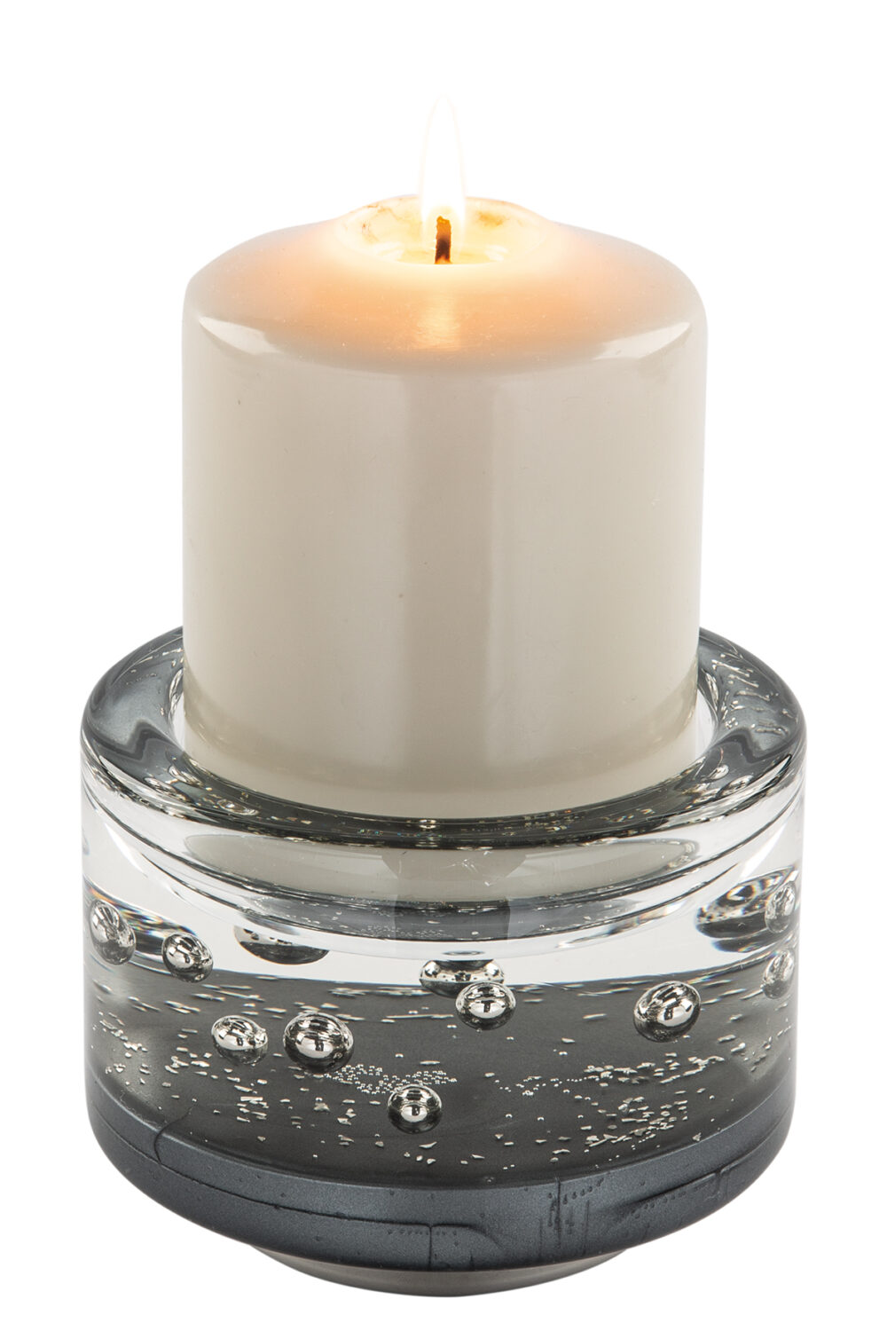 000000012740 Kerzenhalter Stumpenkerzen Kerzenständer Glas Kerzenleuchter ELORA Perlen Fink