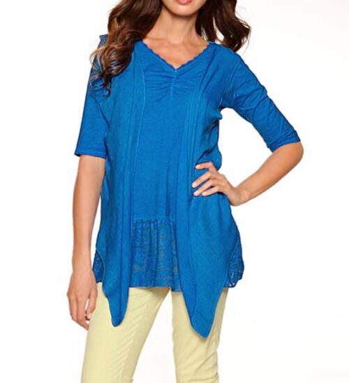 122.894 HEINE Damen Designer-2-in-1 Shirt Blau