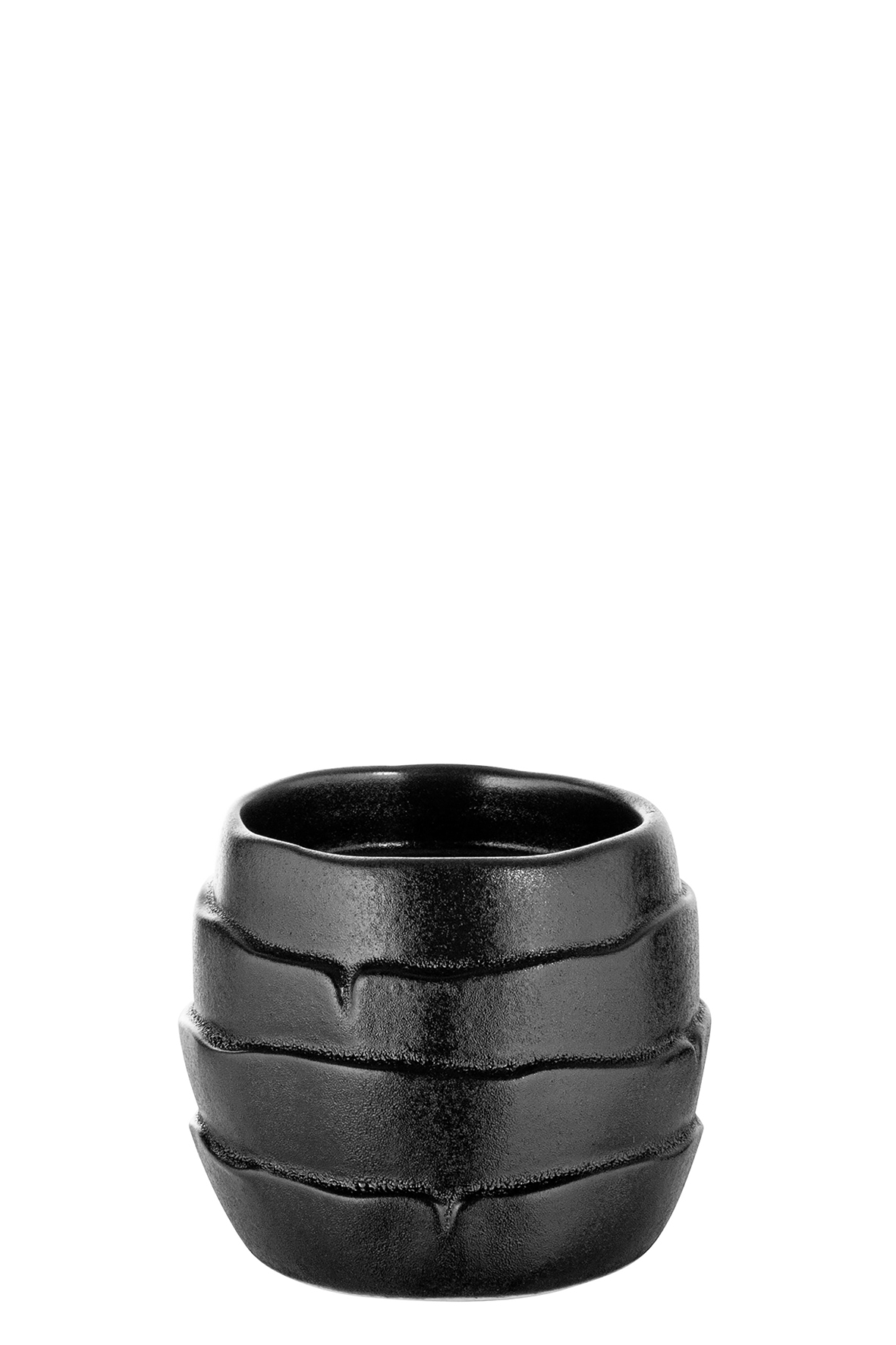 000000012741 Kerzenhalter Stumpenkerzen Kerzenständer COCON aus Keramik schwarz silber Fink