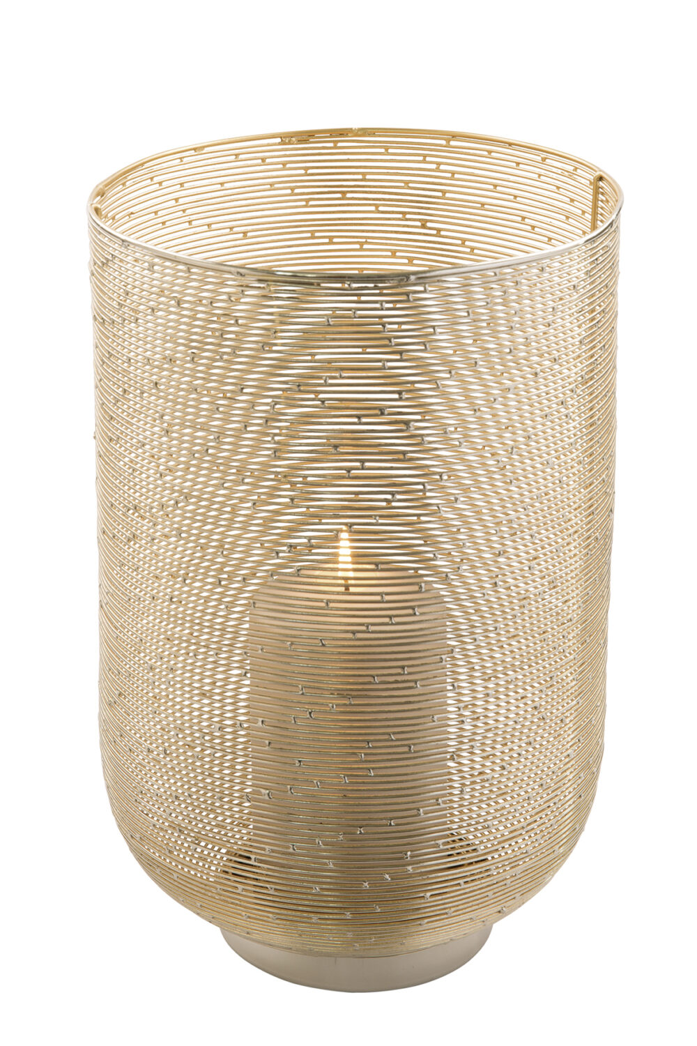 146208 Fink MARCIA Windlicht Deko Glas Metall goldfarben, silberfarben