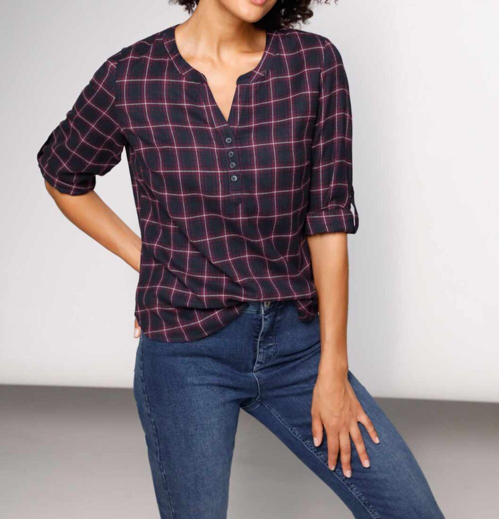 Création L Premium Bluse, marine-bordeaux 150.528 Missforty