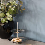 155479 Obst Etagere Deko Etagere silber 2 stöckig Edelstahl SAMUEL Fink Living