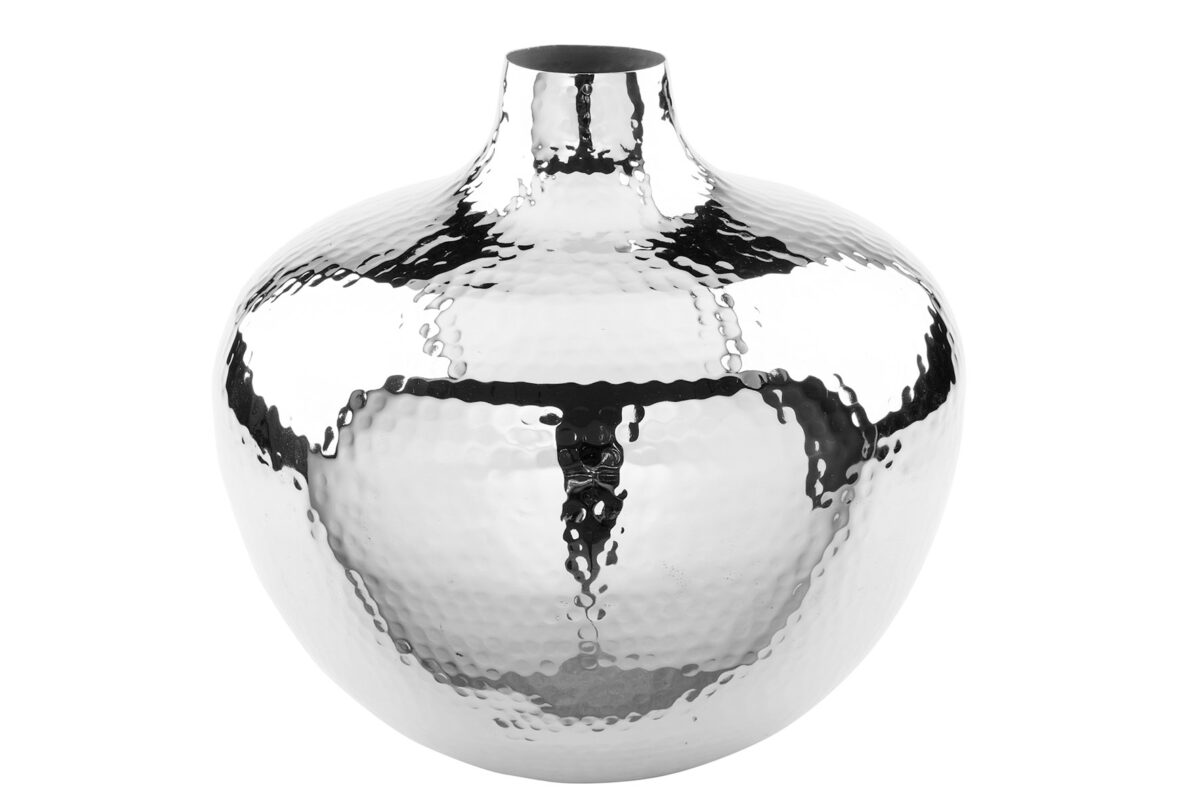 157092 PALLAS/Vase,vernickelt,geh./D.27,H.25cm