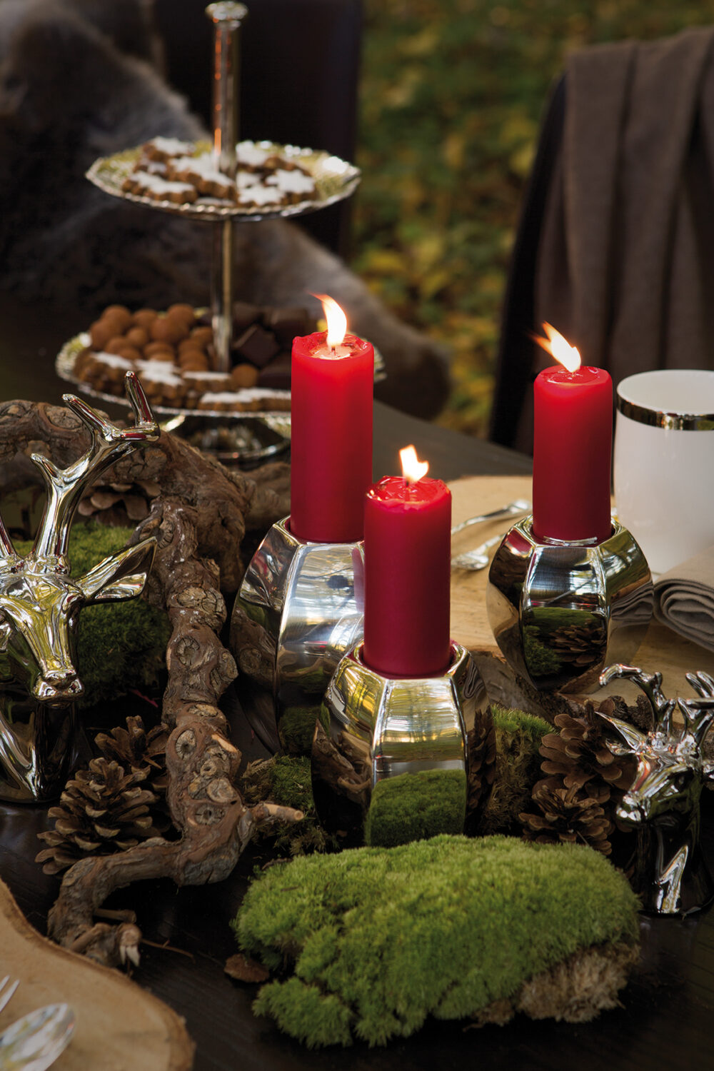 158504 Teelichthalter Kerzenhalter Kerzenleuchter silber Edelstahl FARGO Fink 11 cm