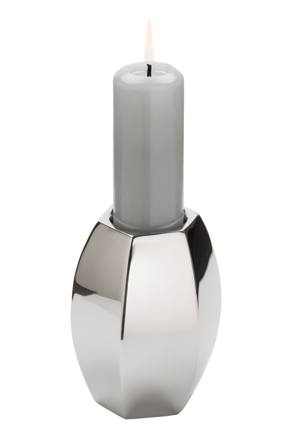 158504 Teelichthalter Kerzenhalter Kerzenleuchter silber Edelstahl FARGO Fink 11 cm