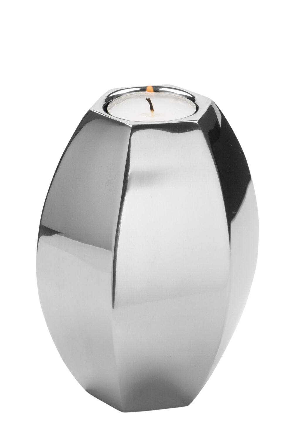 158505 Teelichthalter Kerzenhalterr für ein Teelicht FARGO Edelstahl silber Fink