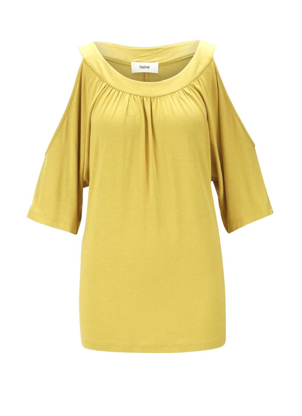 224.501 HEINE Damen Designer-Jerseyshirt m. Cut-Outs Gelb