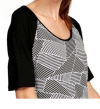 245.015 LAURA SCOTT Damen-Shirt Schwarz-Weiß