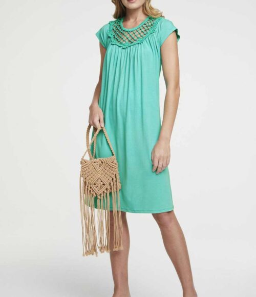HEINE Jerseykleid m. Spitze, jade 284.953 missforty