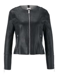 Damenmäntel Frühjahr 2021 HEINE Damen Designer-Lammnappalederjacke Echtleder Jacke Schwarz Kurz Weich 338.647 Missforty