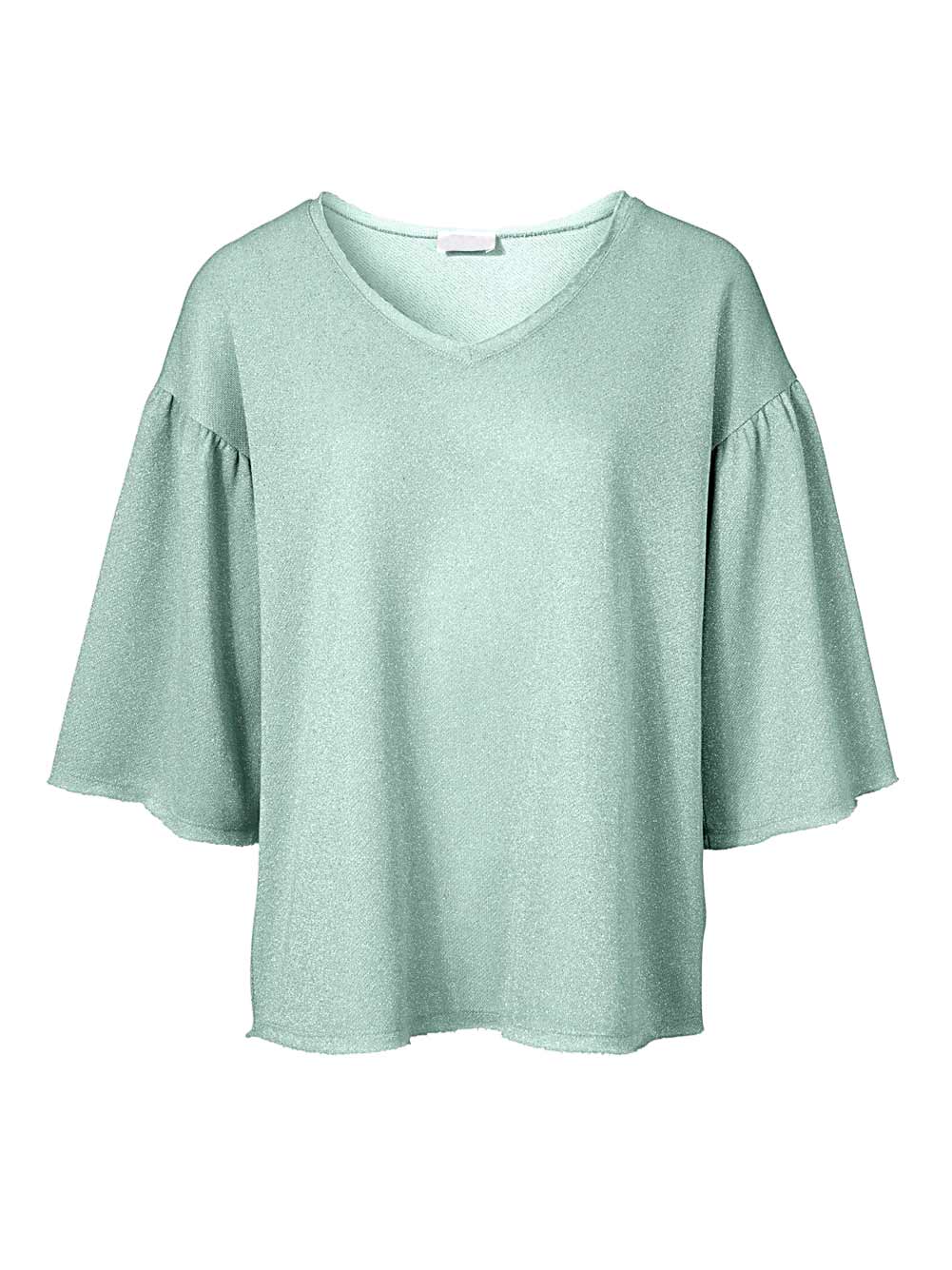 sweatshirts auf rechnung HEINE Damen Designer-Sweatshirt Salbei-Melange 378.391 MISSFORTY