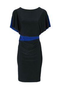 Etuikleid Etuikleider schöne Kleider Damen knielnag schwarz royalblau von Heine Missforty