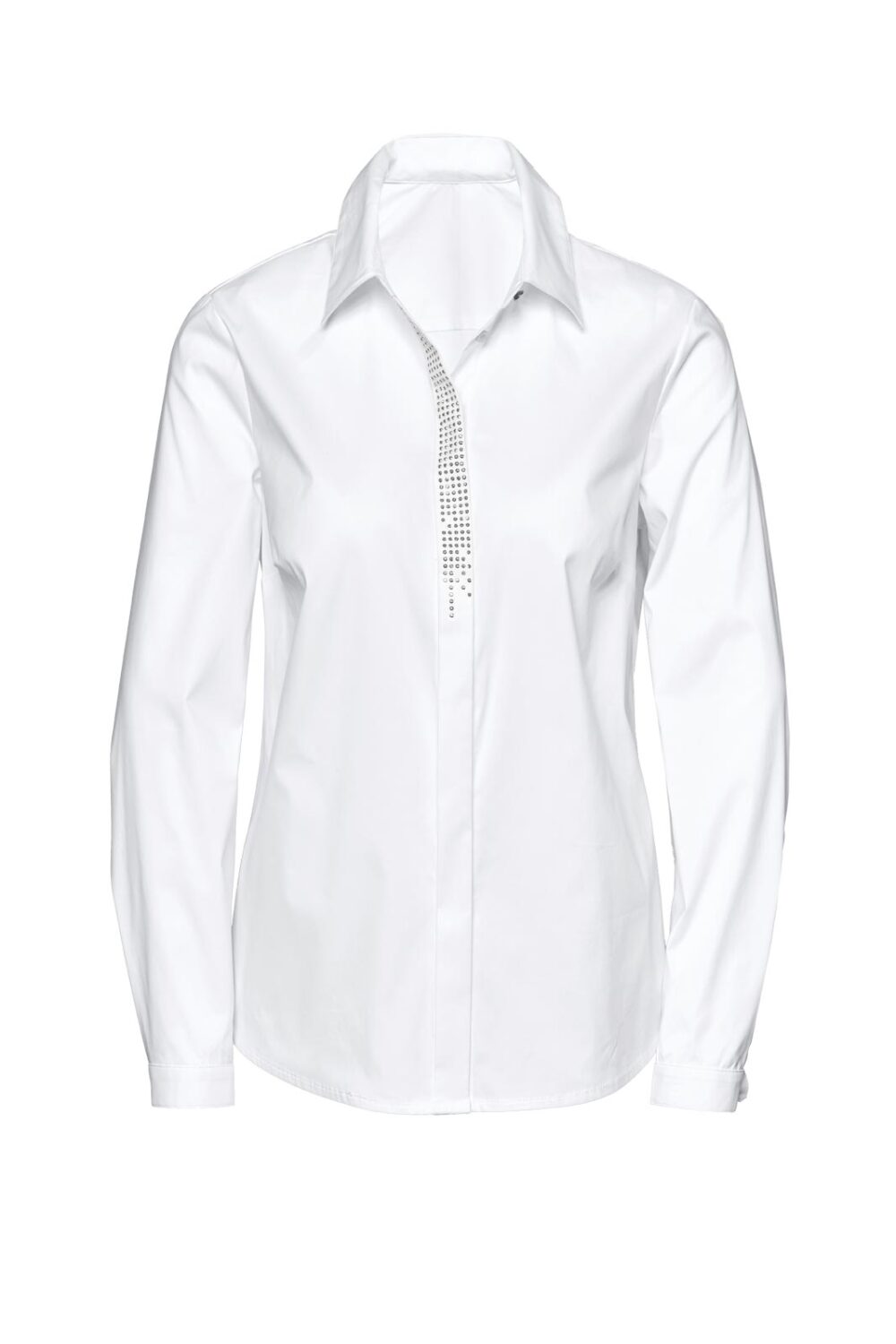 Création L Premium Damen Bluse mit Verzierung Hemd Tunika weiß 722.693 Missforty